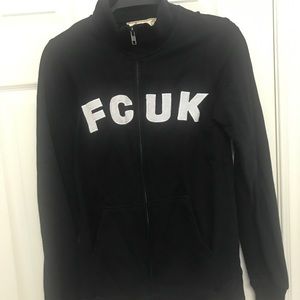 FRENCH CONNECTION Black Zip Hoodie